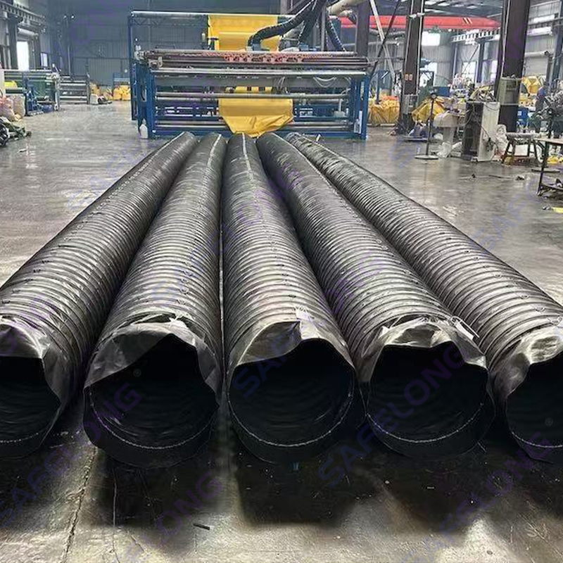 Flexibel underjordisk ventilationskanal för kolgruva